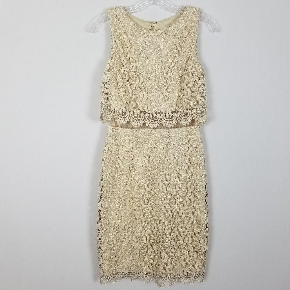 Cache sleeveless lace‎ cocktail dress sz 2